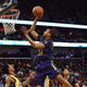 Bryce Dejean-Jones drives against the Lakers in February. Via Getty.